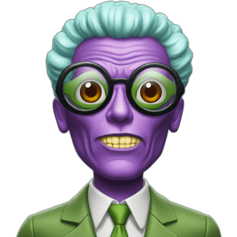 Mars Attacks Martian wearing glasses emoji