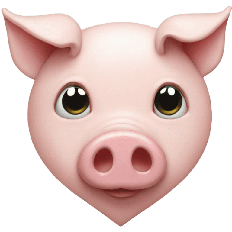 Heart with pig nose emoji