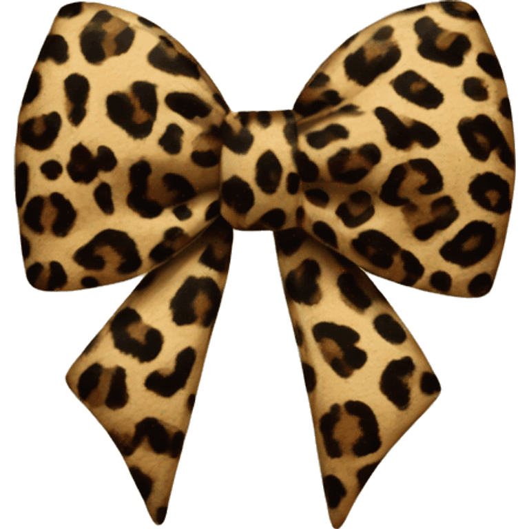 A bow in leopard print emoji