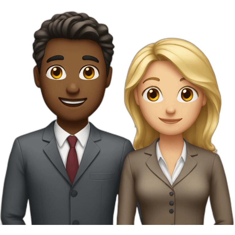 coworkers in love emoji