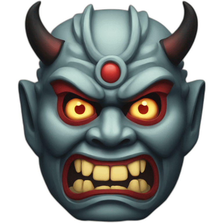 chromatic japanese oni mask emoji