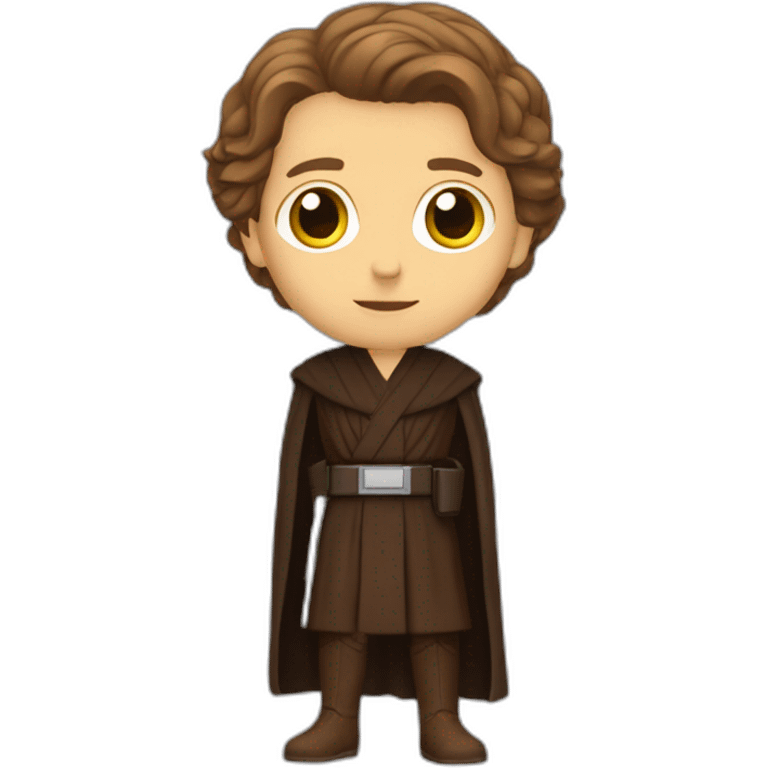 Anakin Skywalker entouré de 5 jeune filles debout emoji