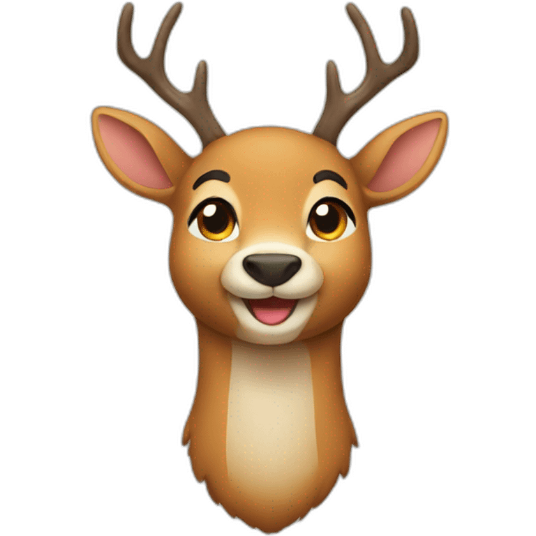 deer smiling emoji