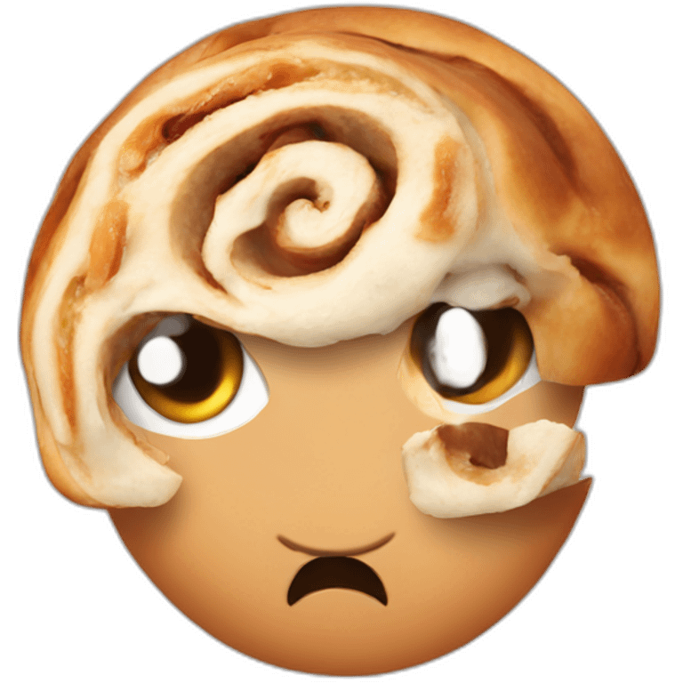 cinnamon roll head emoji