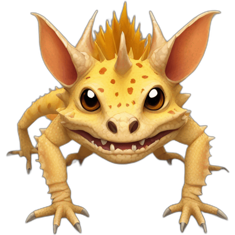 Yellow thorny devil emoji