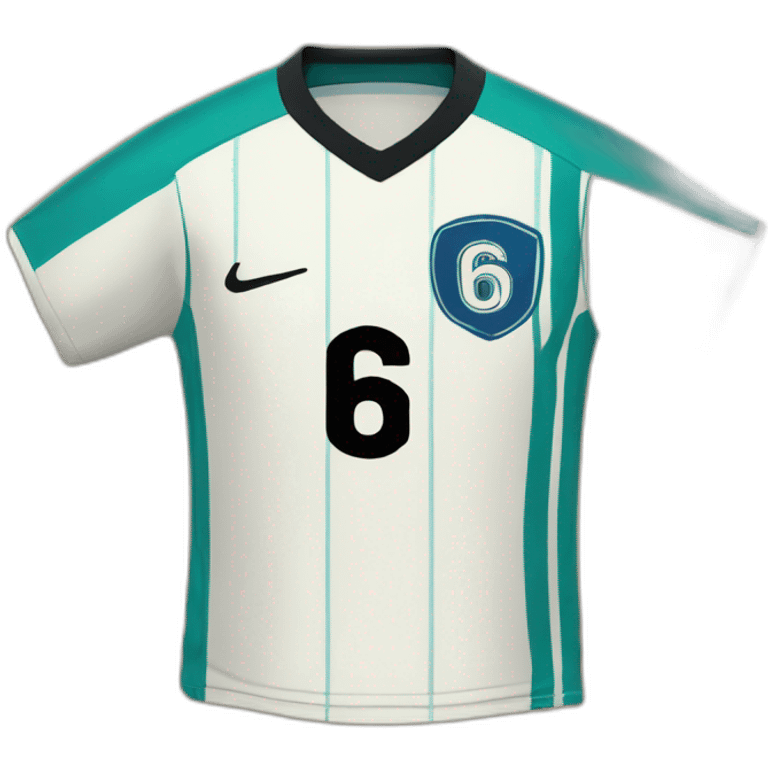 Soccer shirt with number 6 emoji