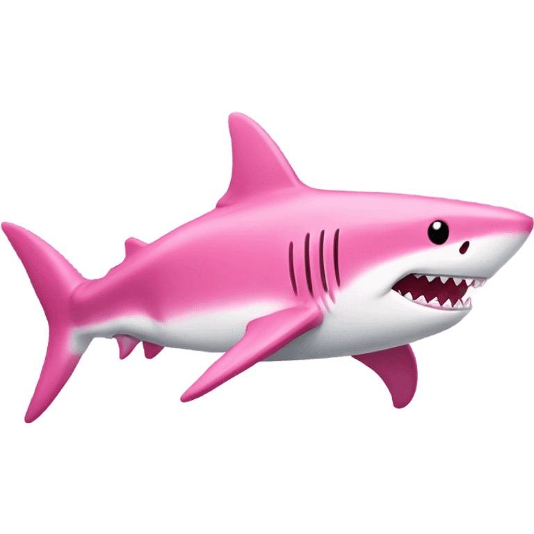 A pink shark emoji