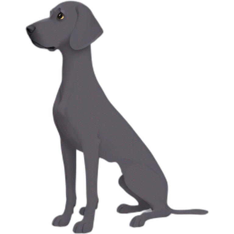 weimaraner silhouet emoji