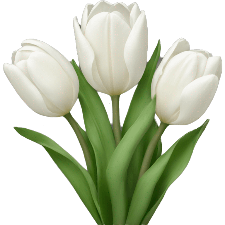 White tulips emoji