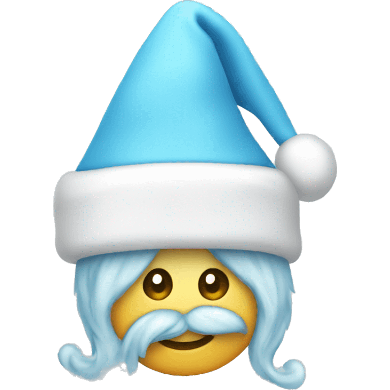 Light blue Santa hat emoji