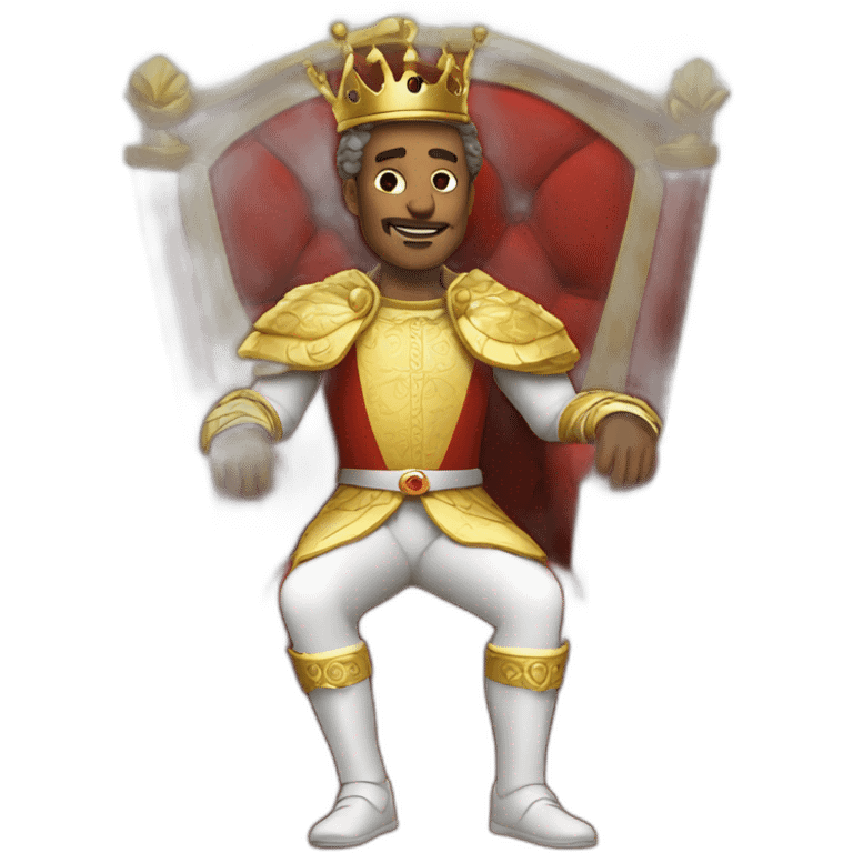 king sitting on a throne emoji