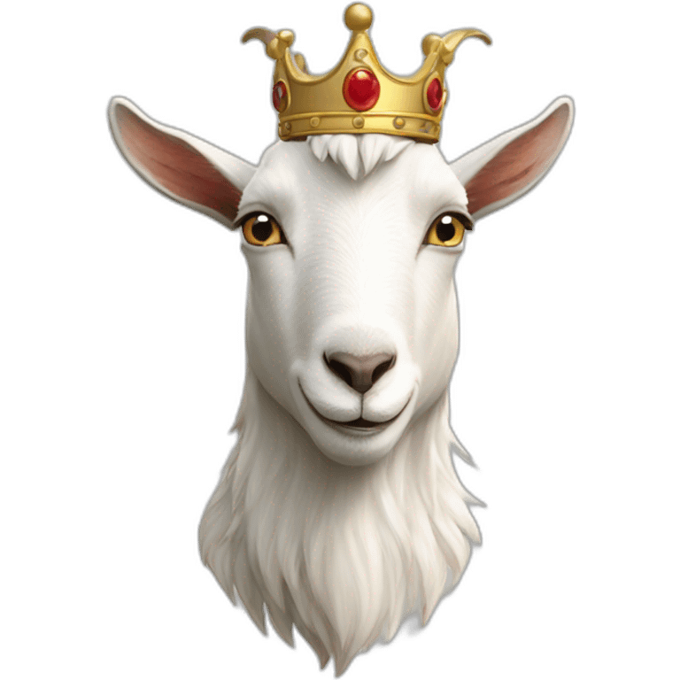 Goat with crown emoji