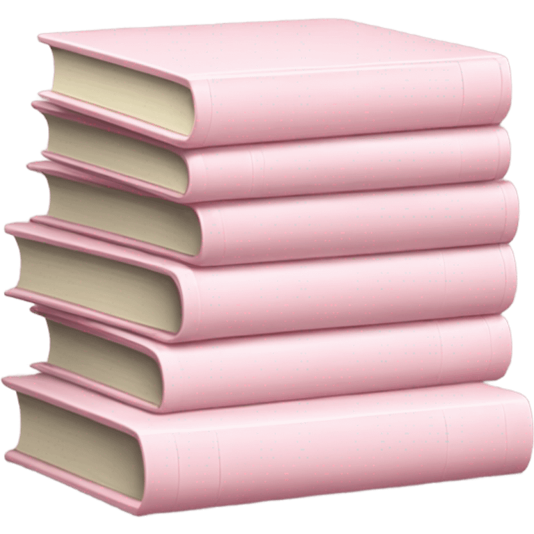 Stack of pale pink books emoji