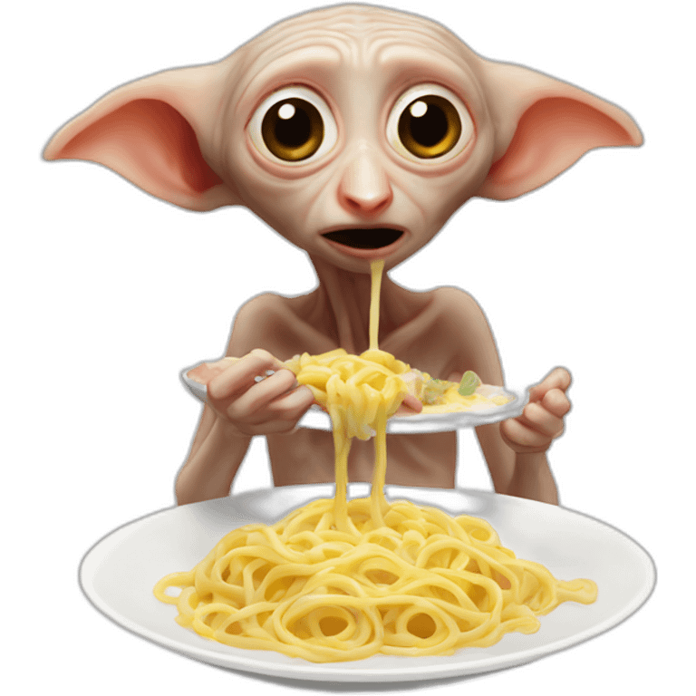 Dobby eating carbonara emoji