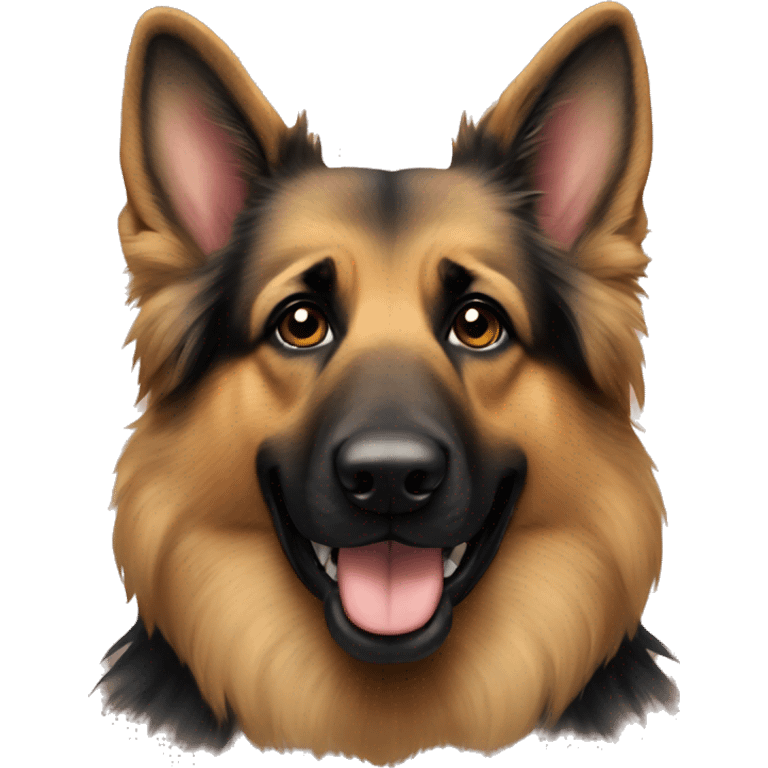 long haired german shepherd emoji