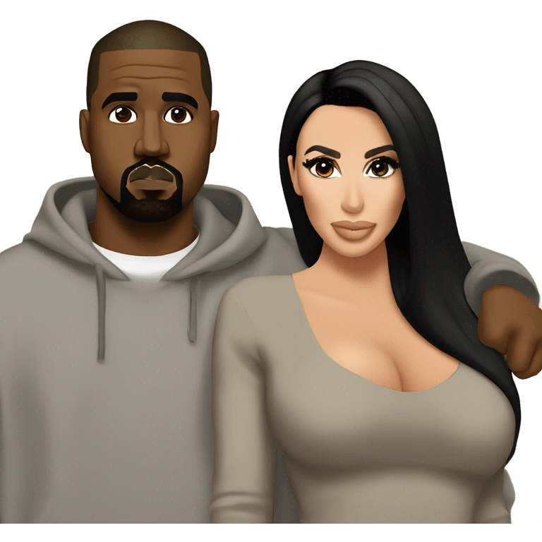 Kanye West and Kim Kardashian ￼ emoji