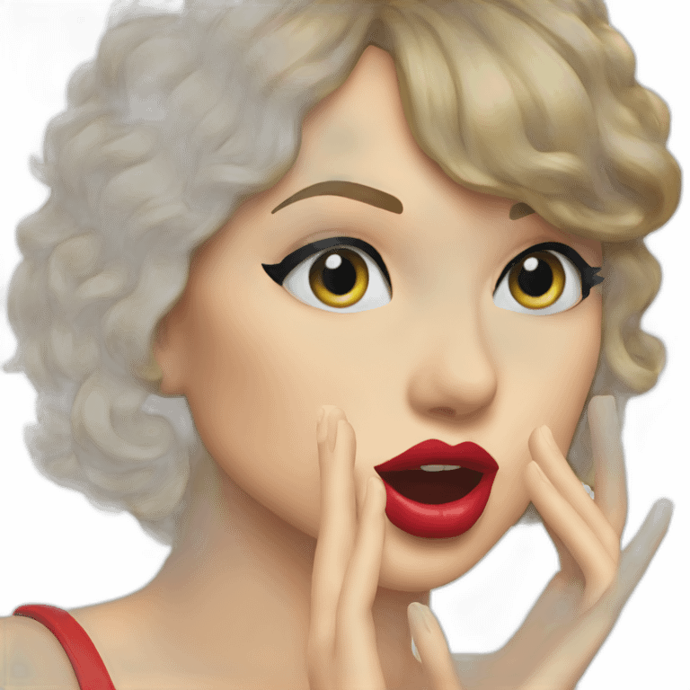 Taylor swift blowing kiss emoji