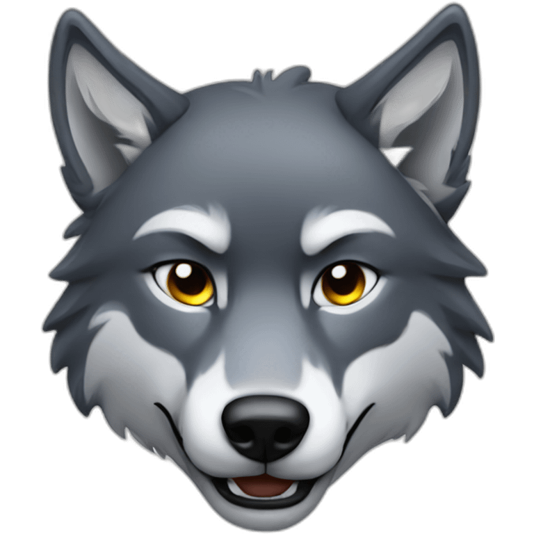 Cool wolf emoji