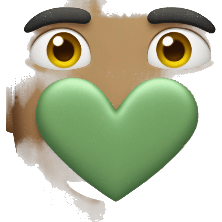 Sage green heart emoji