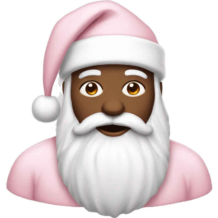 Pastel pink white Santa  emoji