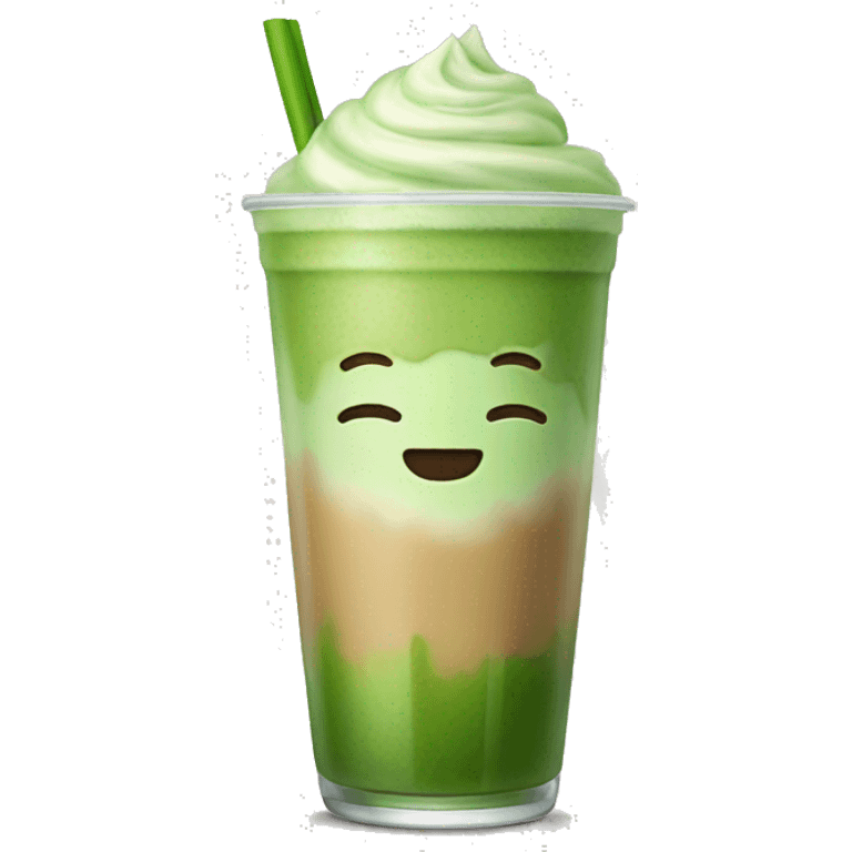 iced matcha latte  emoji