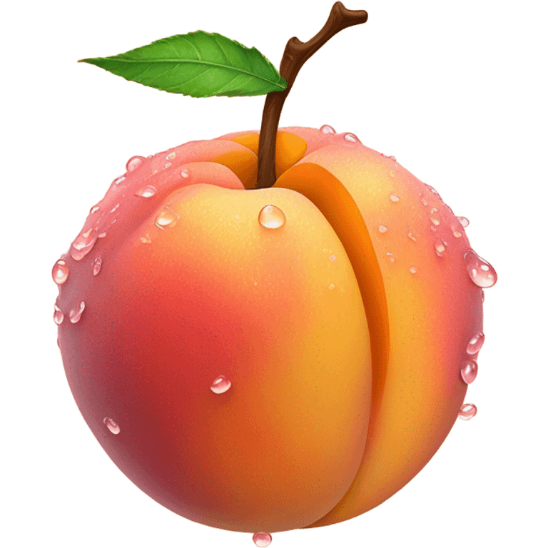 Wet peach dripping  emoji