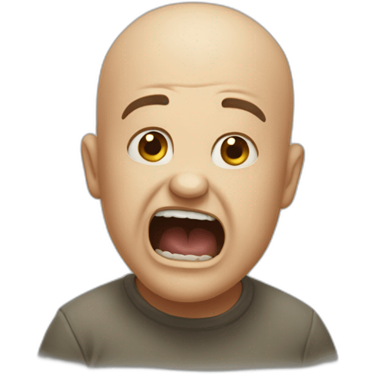 scream mad bald chumby emoji