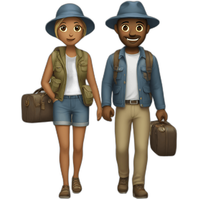 Travelling couple emoji