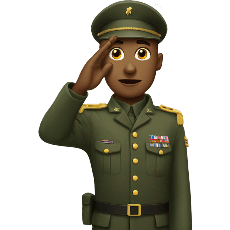 Saluting soldier emoji