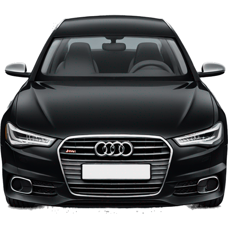 black audi a6 taken from the front emoji