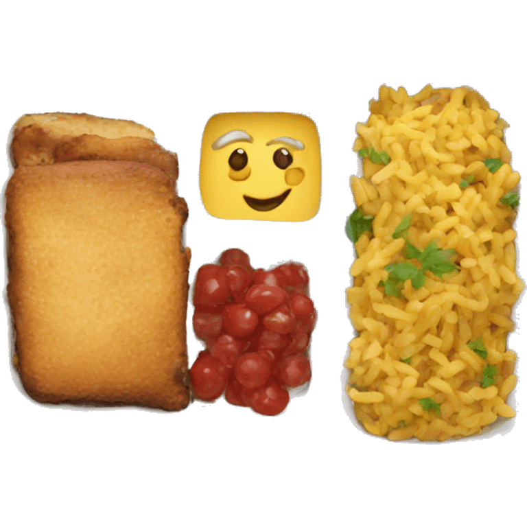 TV dinner rectangular tray emoji