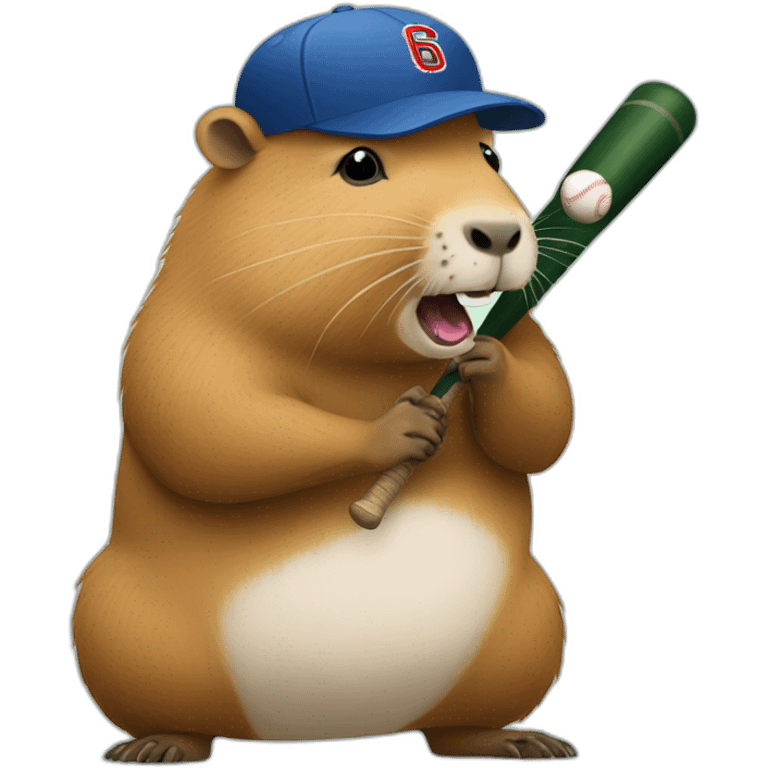 capybara playing baseball emoji