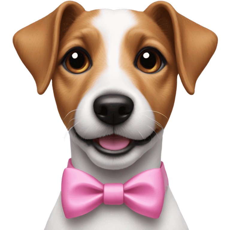 Jack russel pink bow emoji