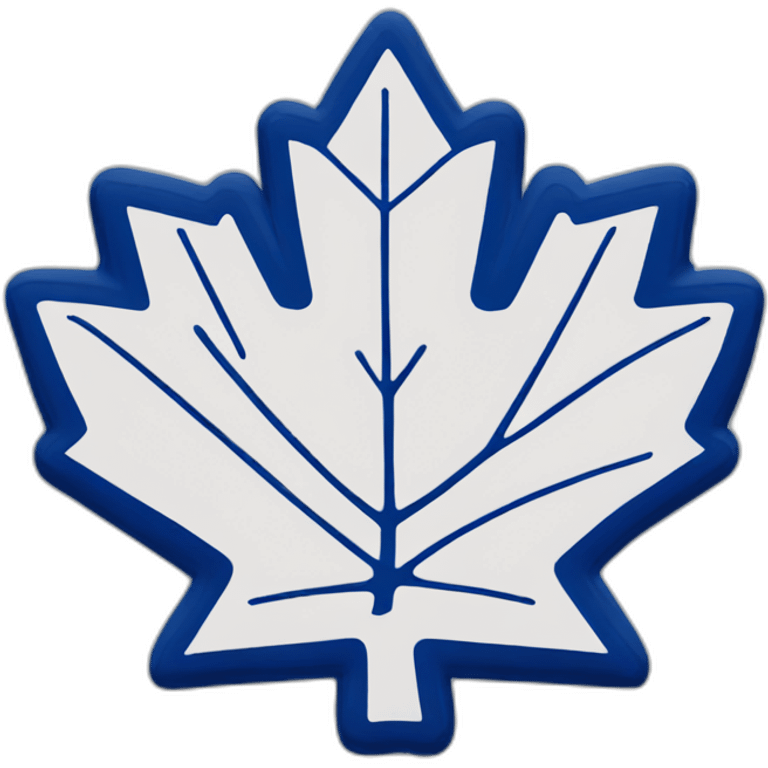 Toronto Maple leafs logo in blue emoji