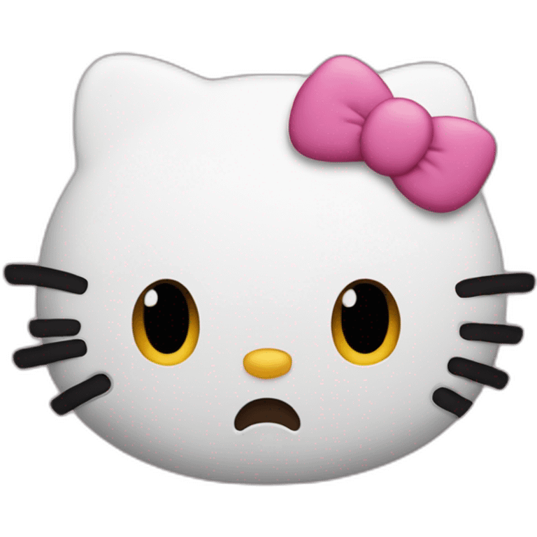 Hello kitty sad tear running down emoji