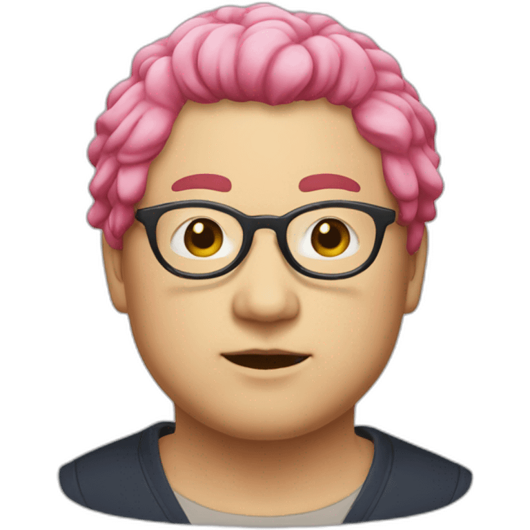 pinkhair-fat-japanese-man-redspectacle emoji