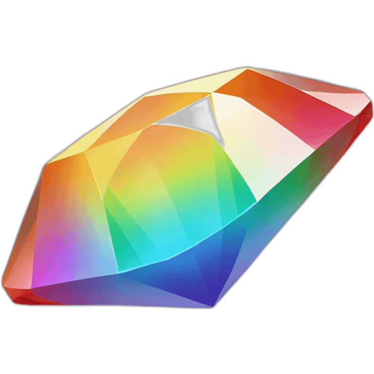 Rainbow diamond emoji