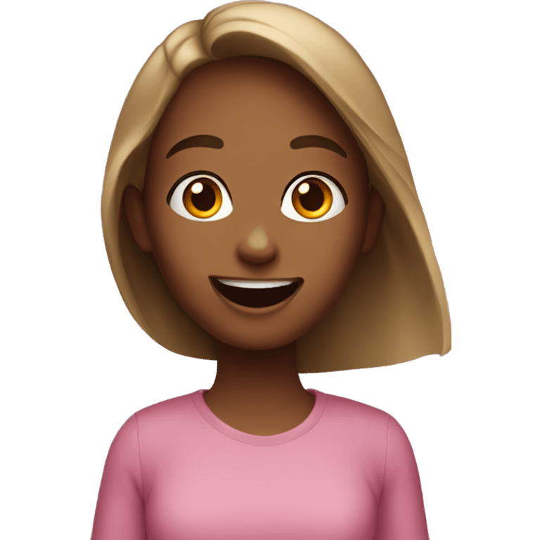 A girl having fun emoji