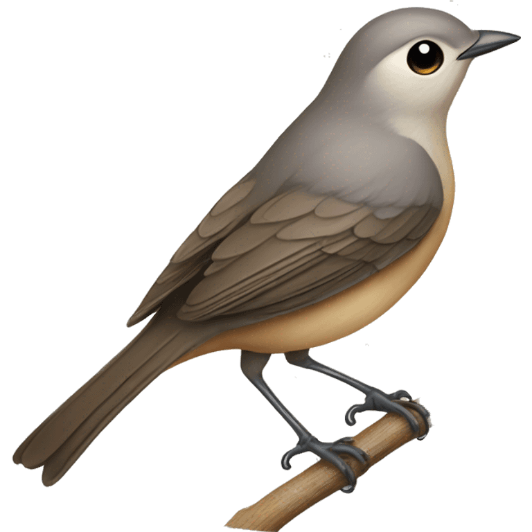 An emoji of a small songbird, symbolizing a nightingale, with delicate features and a graceful posture emoji