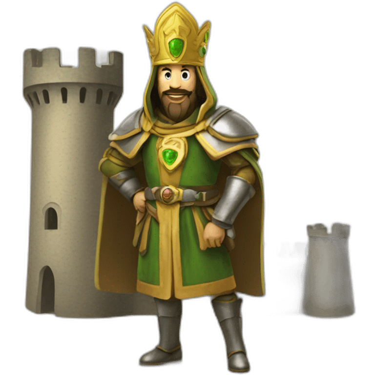 Saladin entering castle of salad and gems emoji