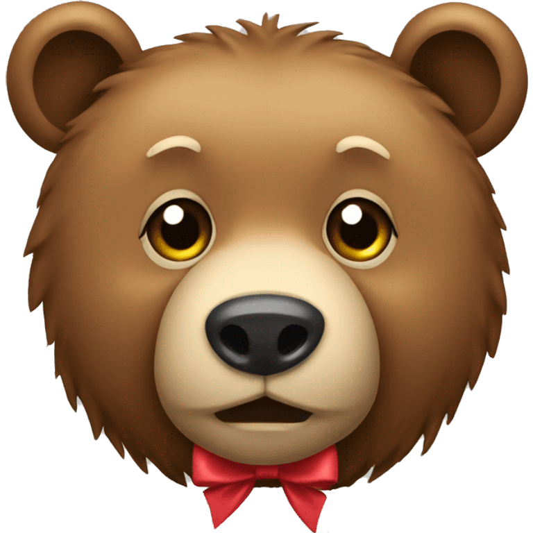 Bear with bow emoji