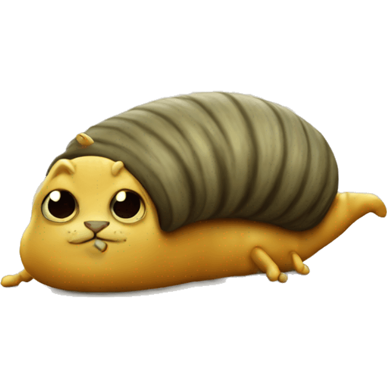 a slug with cat ace emoji