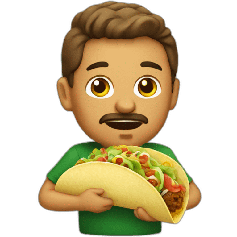 mexican eating taco emoji