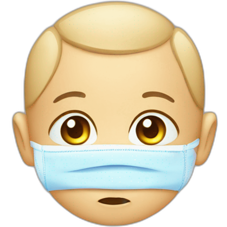 baby with the flu it's obviously sick. SO face only so it's more visible emoji