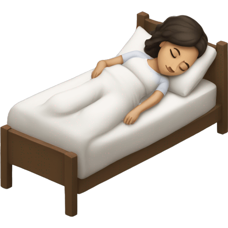 Brunette girl sleeping emoji