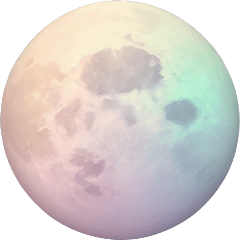 Pastel color moon emoji