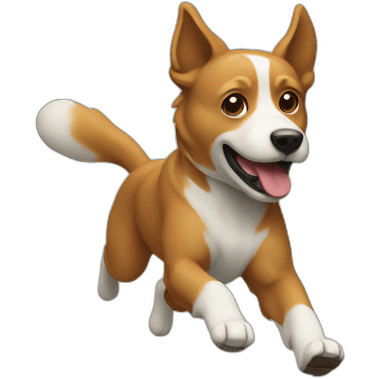 a dog running in a park emoji