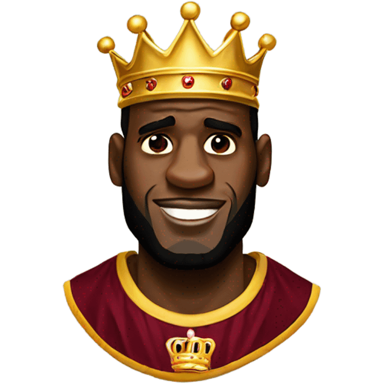 LeBron James with a Crown emoji