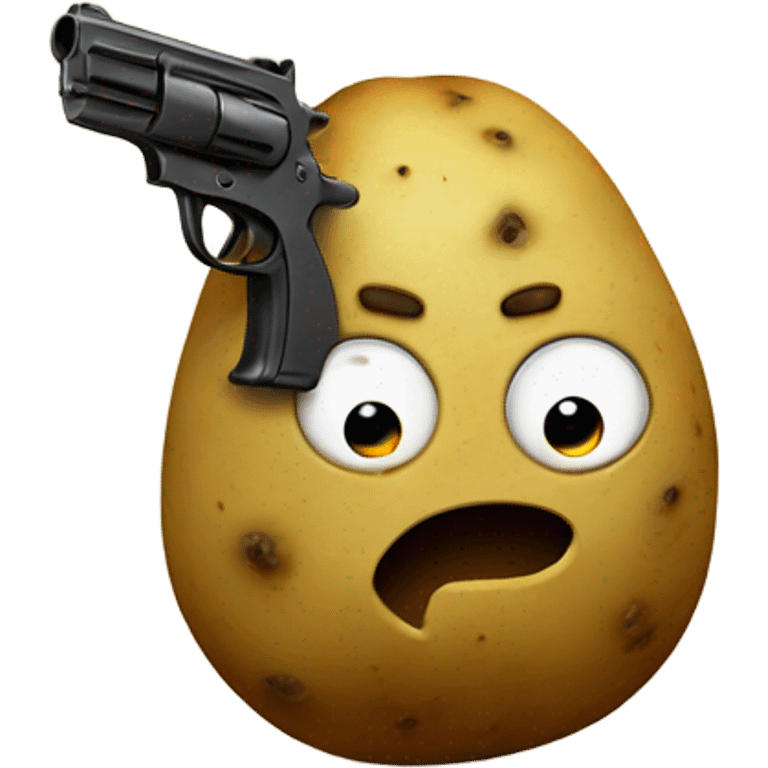 potato with gun emoji