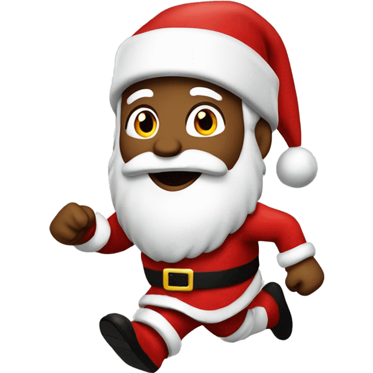 traditional Santa running emoji